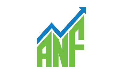 ANF financial logo design vector template.	