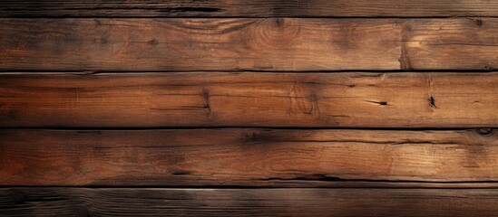 A close up of a brown hardwood floor with a blurred background, showcasing the intricate pattern of rectangular wood planks with tints and shades of wood stain