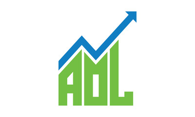 AOL financial logo design vector template.	
