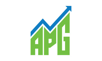 APG financial logo design vector template.	