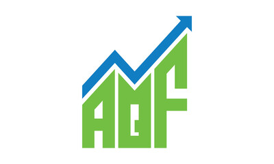 AQF financial logo design vector template.	