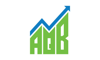 AQB financial logo design vector template.	