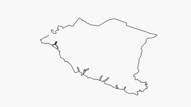 sketch map of Melaka in Malaysia