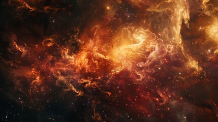 Fototapeta premium Universe filled with stars, nebula and galaxy, outer space, 16:9