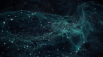 an object with an abstract grid has many connected lines