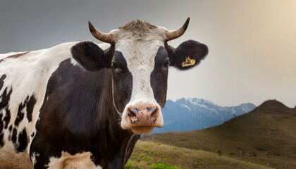 Cow isolated on white.