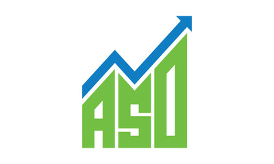 ASO financial logo design vector template.	