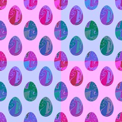 Easter seamless pattern with eggs for wallpaper and fabrics and textiles and packaging and gifts