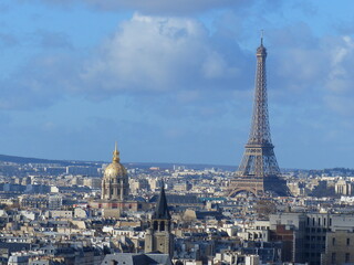 Vue depuis les hauteurs Paris Tour Eiffel France
