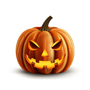 halloween pumpkin isolated on white