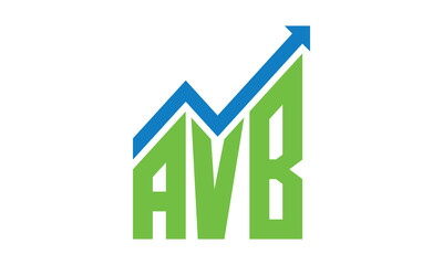 AVB financial logo design vector template.	
