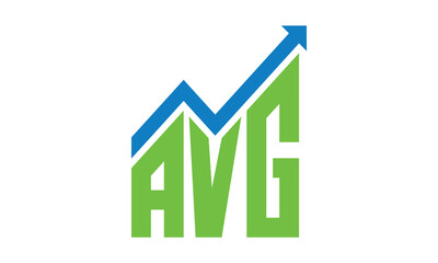 AVG financial logo design vector template.	