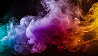 Fototapeta premium Colorful Vapor Smoke Background, realistic smoke with various colors