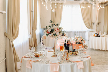 banquet hall before wedding celebration