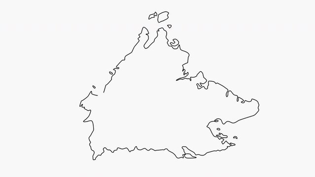 sketch map of Sabah in malaysia