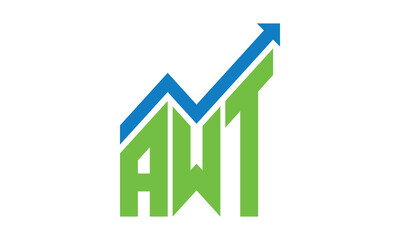 AWT financial logo design vector template.	