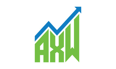 AXW financial logo design vector template.	