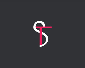 creative letter ST logo design vector template