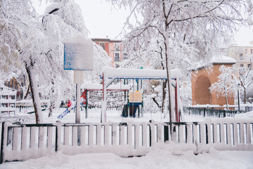 Winter Wonderland in Madrid's Snowy Playground