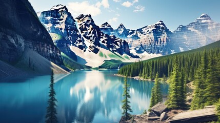 Beautiful lake - Powered by Adobe