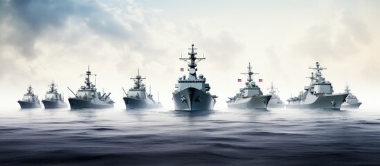 Military Ships at Sea