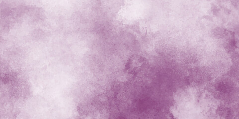 Grunge white clouds on purple canvas or texture, dark blue or purple watercolor texture with fogg and clouds, smooth wallpaper, paper pink smoke and cloudy stains.
