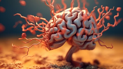 Alzheimer disease as a neuropathology memory loss - obrazy, fototapety, plakaty