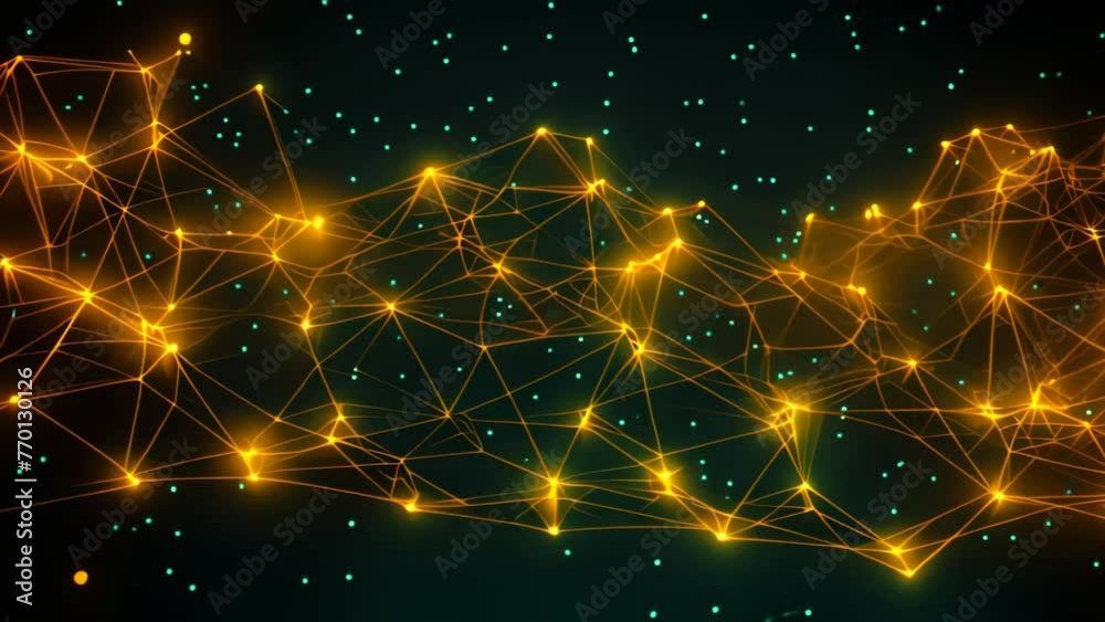 Poster abstract technology background with connecting dots and lines. network connection structure. vector 