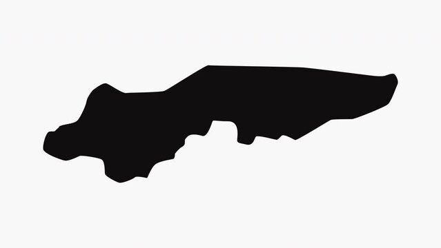 animation forming a map of Lahad Datu in Malaysia