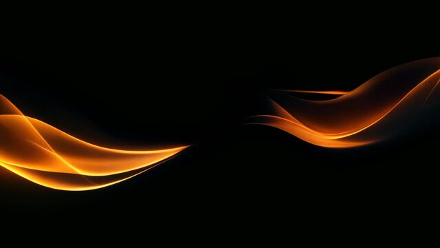 Abstract golden wave on black background. Vector illustration for your design, Abstract golden lines on black BG, AI Generated