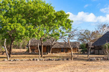Traditional house in Watamu, Kenya. Africa.