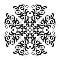Design Mandala Floral Vintage Decoration Ornament Element Vector Illustration