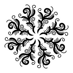 Design Mandala Floral Vintage Decoration Ornament Element Vector Illustration