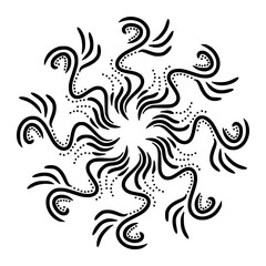 Design Mandala Floral Vintage Decoration Ornament Element Vector Illustration