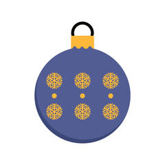 Fototapeta premium Christmas Ball Flat Illustration