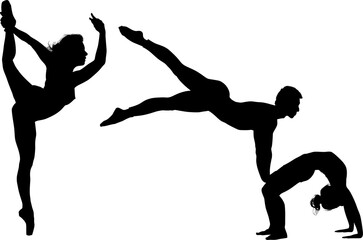 mujeres, ilustracion, vector, silueta, modelos, fashion, modelos, moda, pose, sexy, sensual, baile, danza