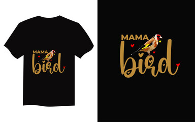 mama bird t shirt design concept
