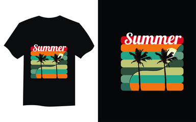vector summer t shirt design template