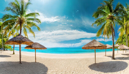 spiaggia caraibica  - obrazy, fototapety, plakaty