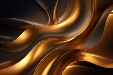 Golden Abstract Wallpaper with Luxurious Black and Gold Background
