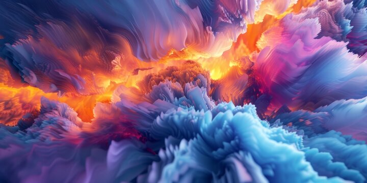Harmony in motion portrayed through an abstract multicolor visualization.