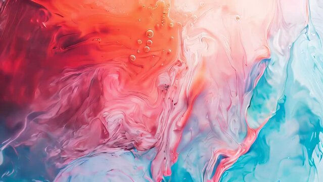 Abstract background of mixed colors. Blue, red and pink paint.