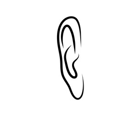 Hand drawn ear