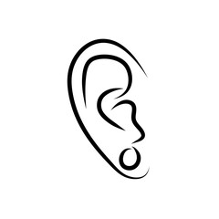 Hand drawn ear
