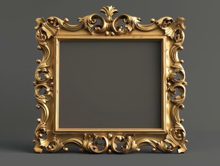 isolated picture frame, 3d illustration
