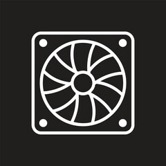 computer fan icon vector