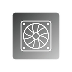 computer fan icon vector