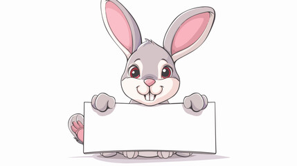 cartoon Rabbit with blank sign
