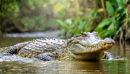 Poster Crocodile. alligator. Wild crocodile image material. © seven sheep
