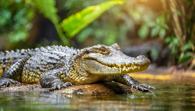 ワニ。クロコダイル。アリゲーター。野生のワニのイメージ素材。Crocodile. alligator. Wild crocodile image material.